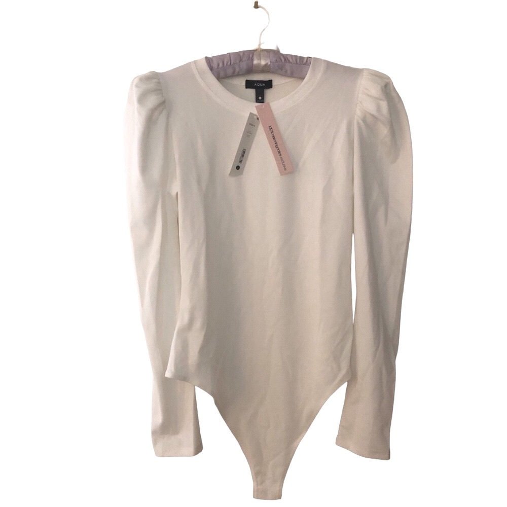 Bodysuit by Aqua long sleeve from Bloomingdale’s exclusive ribbed crew neck